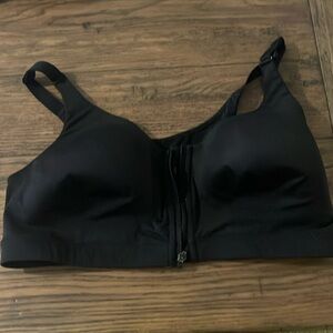 Old Navy Black Zip Front Sports Bra, 40D